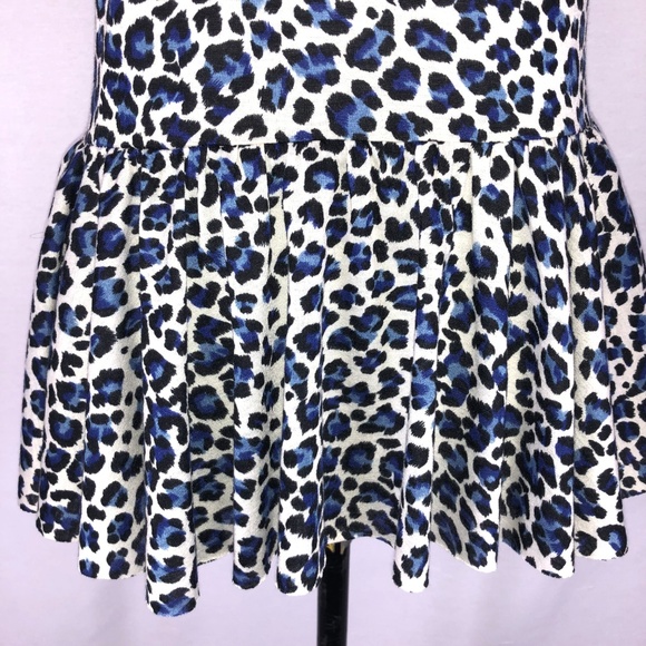 Rebecca Taylor blue cheetah peplum top - Picture 6 of 8